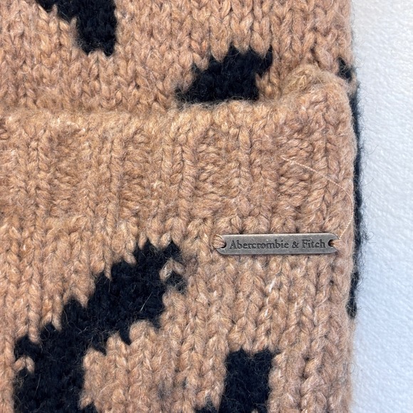 Abercrombie Fitch Leopard Print‎ Open Front Knit Cardigan Sweater Women's XS - Picture 7 of 8